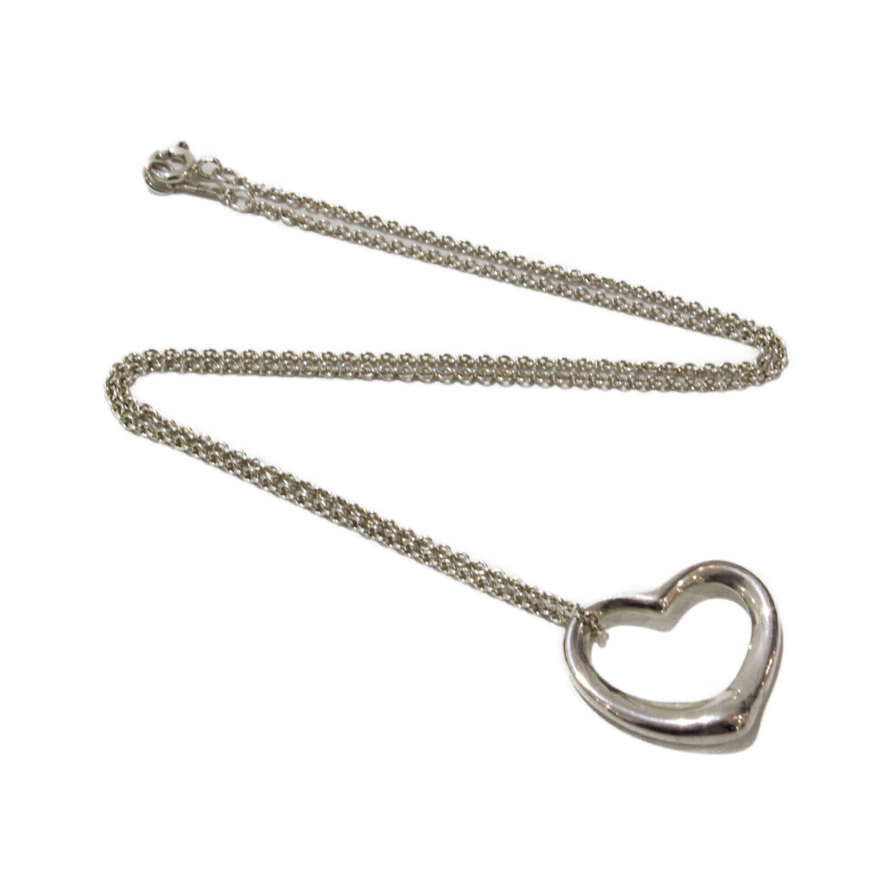 TIFFANY Co Open Heart Necklace Silver